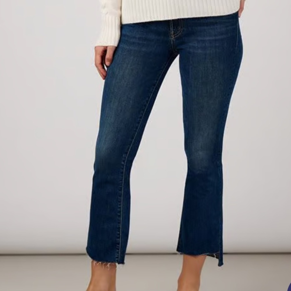 MOTHER DENIM Insider Crop Step Fray Jeans
